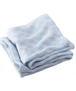 Pogonia Cotton Baby Blanket - Pale Blue