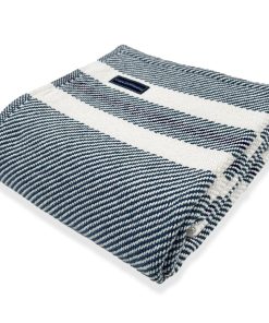 Cabin Cotton Throw - White/Indigo/Navy