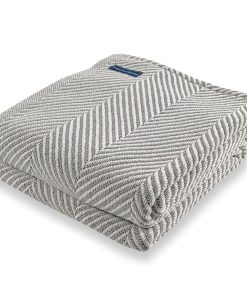 Monhegan Cotton Throw Without Fringe - Gray Heather