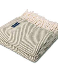 Monhegan Cotton Throw With Fringe - Tea