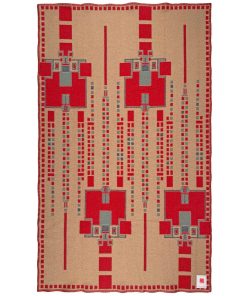 Frank Lloyd Wright Hollyhock House Rug Wool Throw