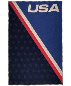 USA Bobsled Team Wool Throw Blanket