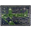 DC National Mall Map Wool Throw