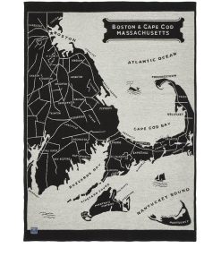 Boston Map Wool Throw