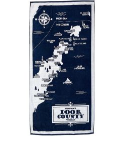 Door County Map Towel