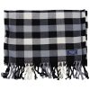 Color Variation Factory Second Tri-Color Buffalo Check Wool Scarf - Gray