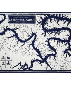 Lake of the Ozarks Map Wool Throw Blanket