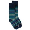 Festival Stripe Wool Socks - Blue