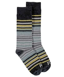 Festival Stripe Wool Socks - Mint