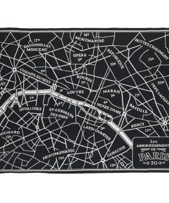 Paris Map Wool Throw