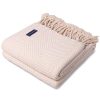 Monhegan Cotton Throw With Fringe - Natural