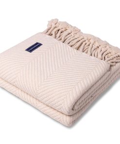 Monhegan Cotton Throw With Fringe - Natural