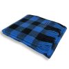 Buffalo Check Wool Throw Blanket - Admiral Blue