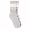 Faribault Mill x American Trench Retro Stripe Socks - Heather Gray