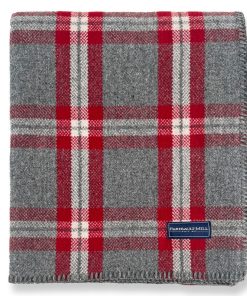 Factory Second Minnehaha Falls Wool Throw - Red