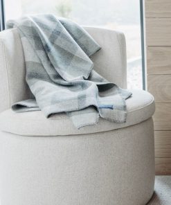 Northfield Plaid Wool Throw Blanket - Sage Green
