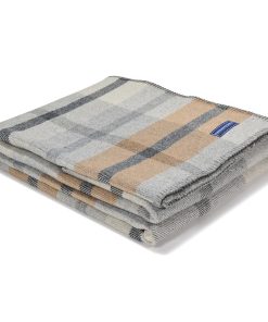 Northfield Plaid Wool Throw Blanket - Heritage Beige