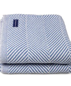 Monhegan Cotton Throw Without Fringe - Denim