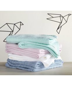 Penobscot Cotton Baby Blanket - Denim