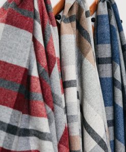 Northfield Plaid Wool Throw Blanket - Red