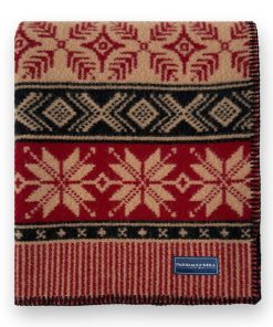 Nordic Wool Throw Blanket - Red