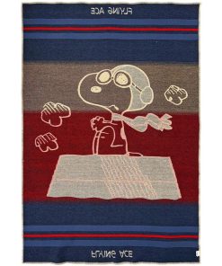 Snoopy Flying Ace Wool Throw Blanket