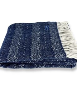 Mesa Wool Throw Blanket - Navy