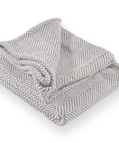 Penobscot Cotton Throw - Dove Gray