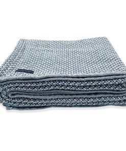 Bar Harbor Cotton Blanket - Indigo