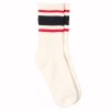 Faribault Mill x American Trench Retro Stripe Cotton Socks - Natural