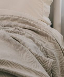 Penobscot Cotton Blanket - Stone