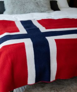 Norwegian Flag Wool Throw