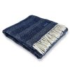 Mesa Wool Throw Blanket - Navy