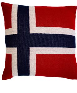 Norwegian Flag 20"x20" Wool Pillow Case