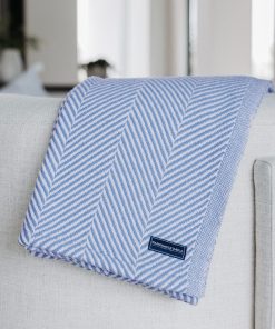 Monhegan Cotton Throw Without Fringe - Denim