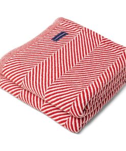 Monhegan Cotton Throw Without Fringe - Breton Red