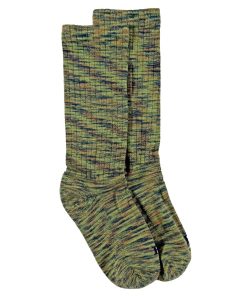 Space Dyed Cotton Socks - Green