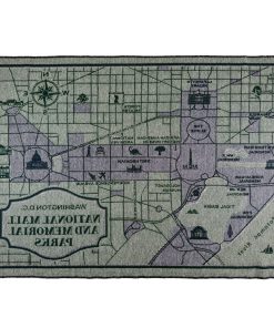 DC National Mall Map Wool Throw