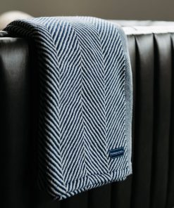 Monhegan Cotton Throw Without Fringe - Navy