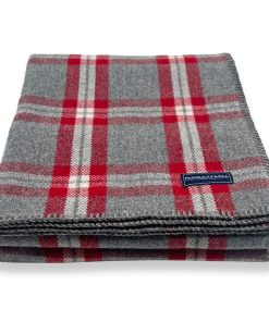 Factory Second Minnehaha Falls Wool Throw - Red