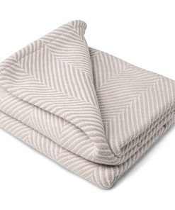 Monhegan Cotton Throw Without Fringe - Oyster
