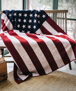 American Flag Wool Throw