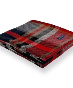 Factory Second Broadwater Plaid Wool Throw Blanket - Red/Black
