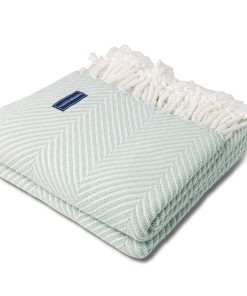Monhegan Cotton Throw With Fringe - Surf