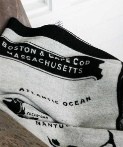 Boston Map Wool Throw