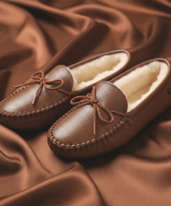 Footskins Women's Softsole Sheepskin Slippers - Brown
