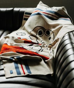 Snoopy Flying Ace Wool Throw Blanket