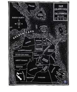 San Francisco Map Wool Throw