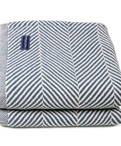 Monhegan Cotton Throw Without Fringe - Indigo