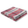 Northfield Plaid Wool Throw Blanket - Red